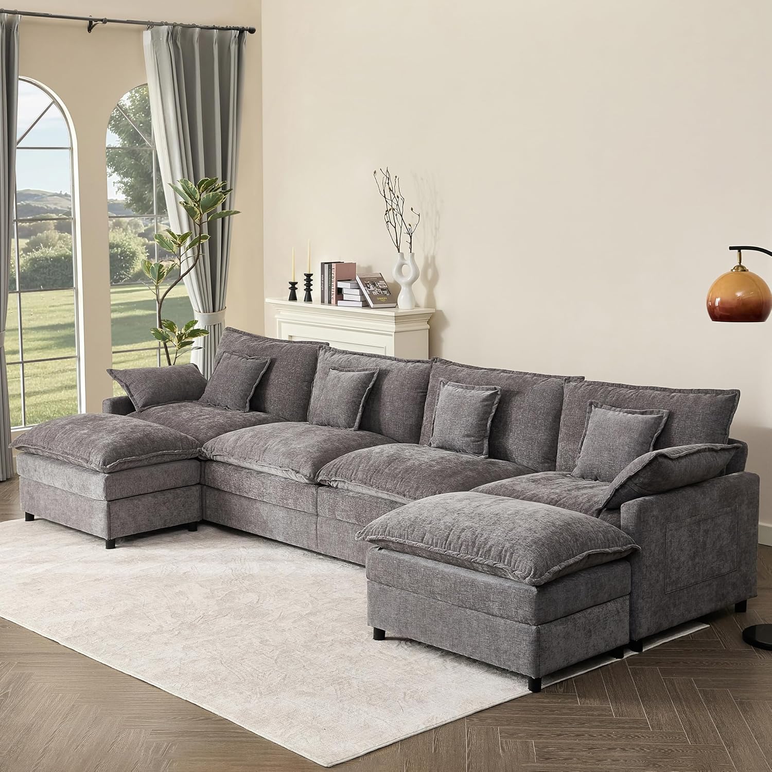 108 U-shaped sofa modular sofa Comfortable cloud sofa