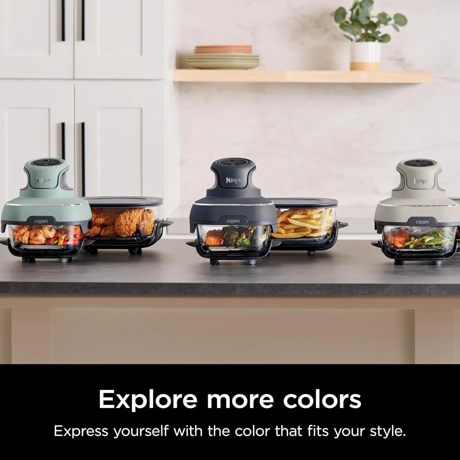 Ninja Crispi 4-in-1 Portable Glass Air Fryer Cooking System