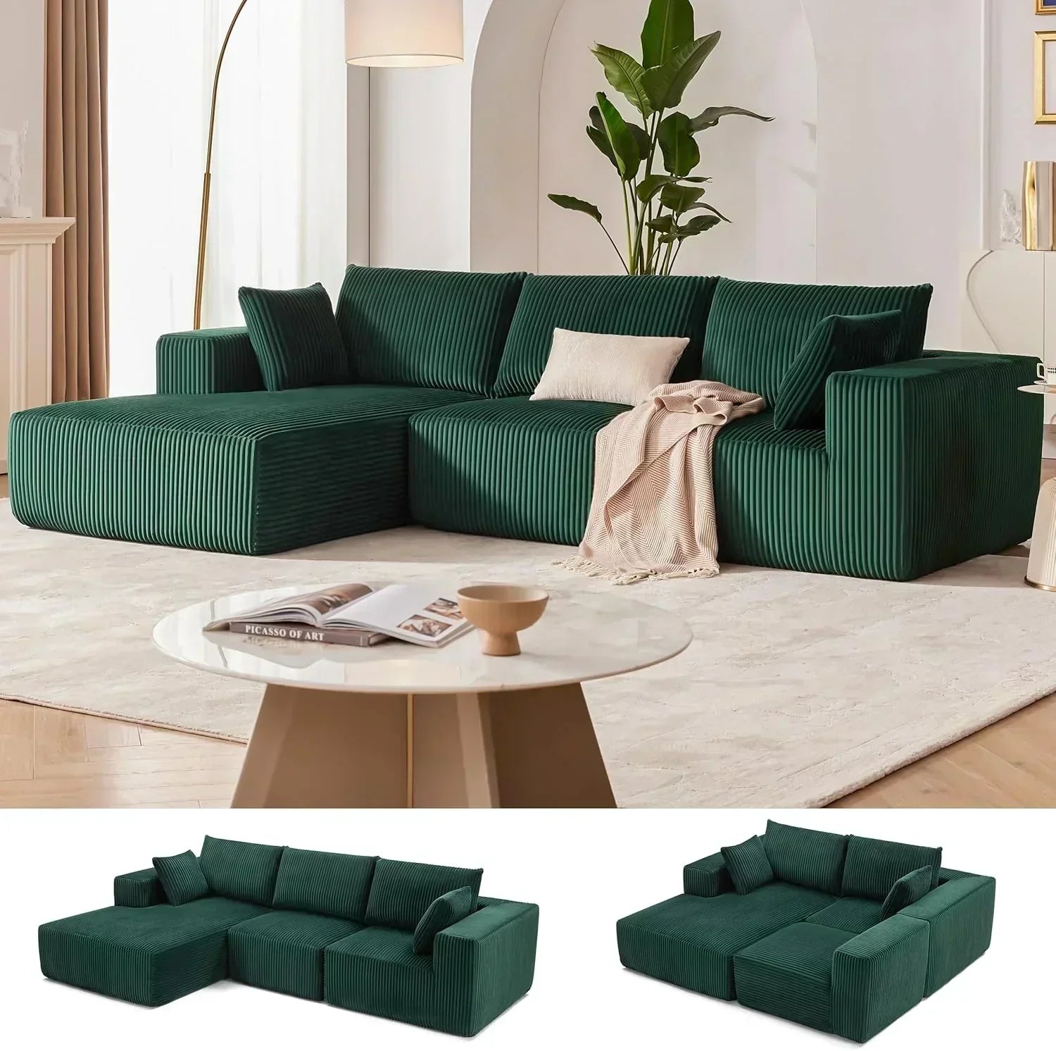 108 inch sectional sofa cloud sectional sofa with deep seat modern sectional L shaped sofa