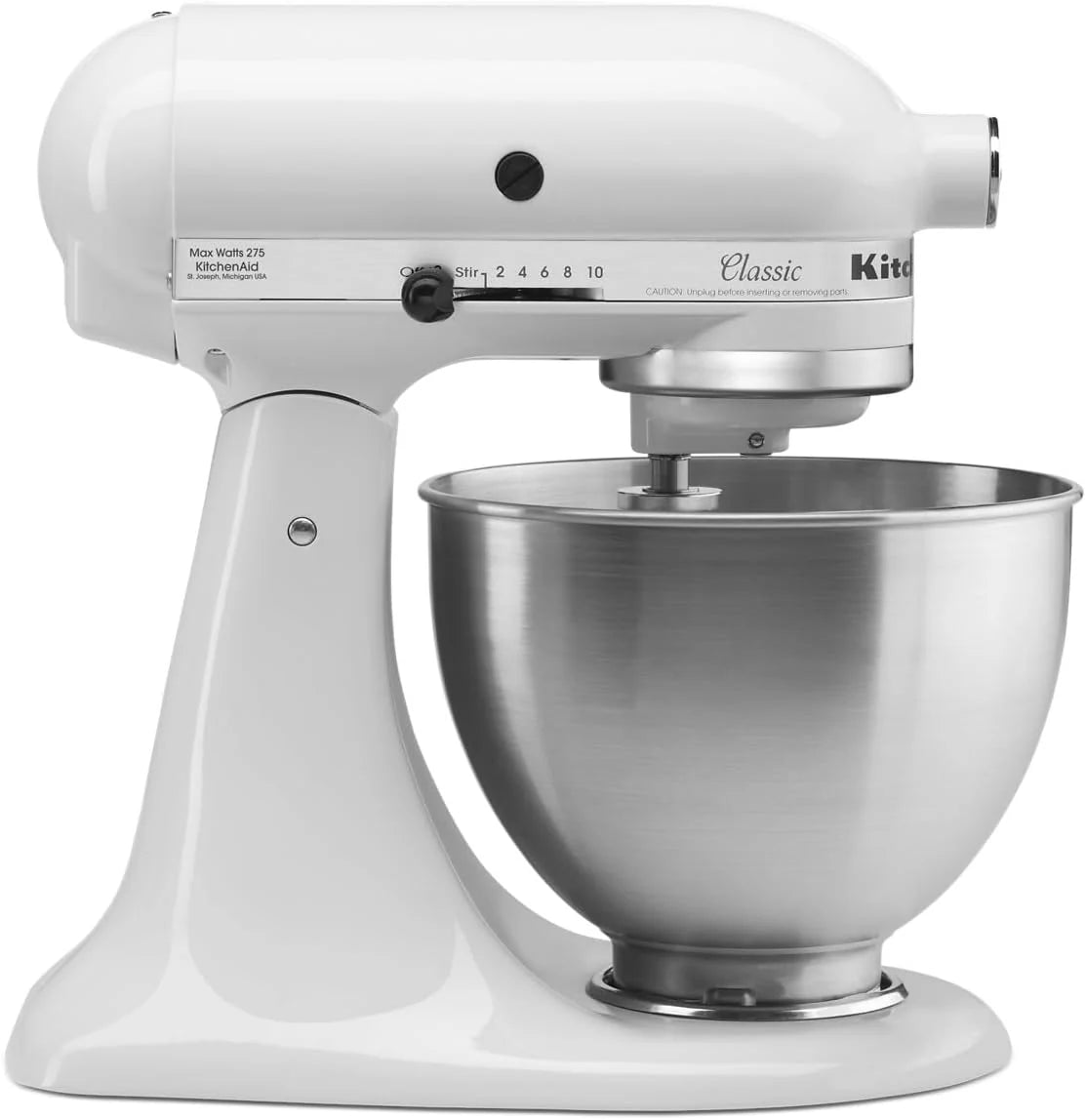 KitchenAid Classic Series 4.5 Quart Tilt-Head Stand Mixer K45SS, Onyx Black