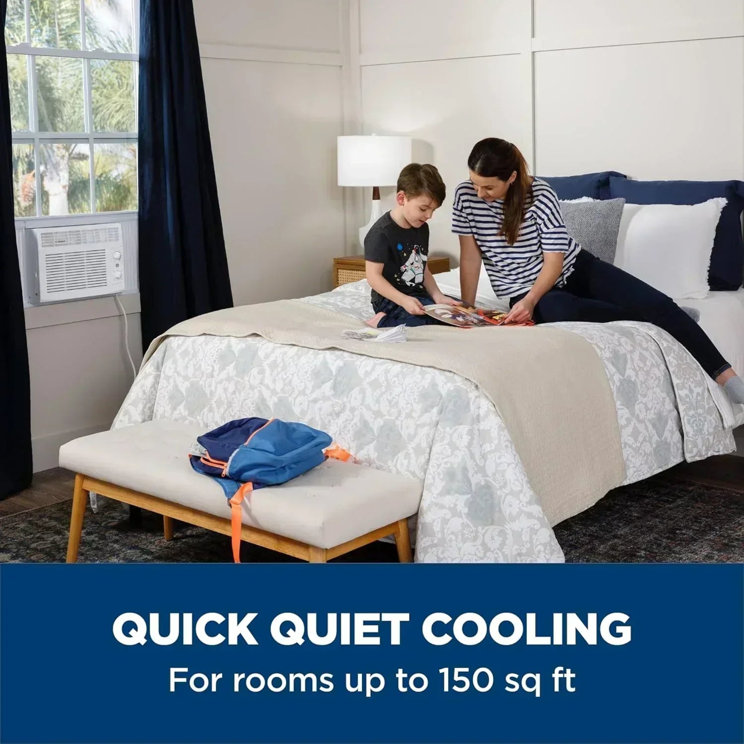 GE Window Air Conditioner Unit 6,000 BTU for Small Rooms up to 250 sq ft. with Adjustable Fan