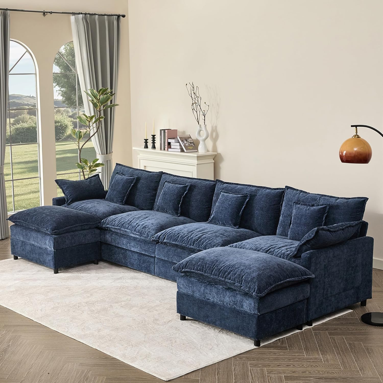 108 U-shaped sofa modular sofa Comfortable cloud sofa