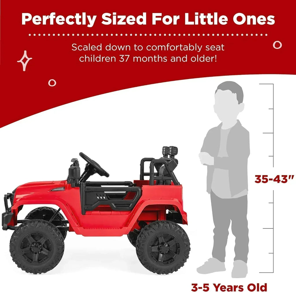 Best Choice Products 12V Kids Ride-On Truck Car with Spring Suspension and LED Lights