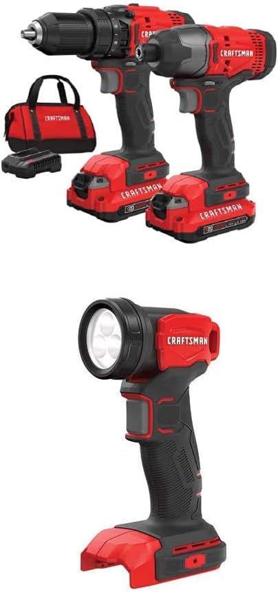V20 MAX Cordless Drill and Impact Driver, Power Tool Combo Kit with 2 Batteries and Charger (CMCK200C2AM)
