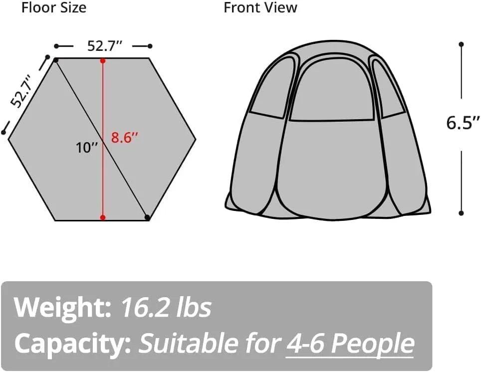 Alvantor Screen House Gazebo Pop Up Igloo Screened Canopy Tent with Mosquito Netting Sides